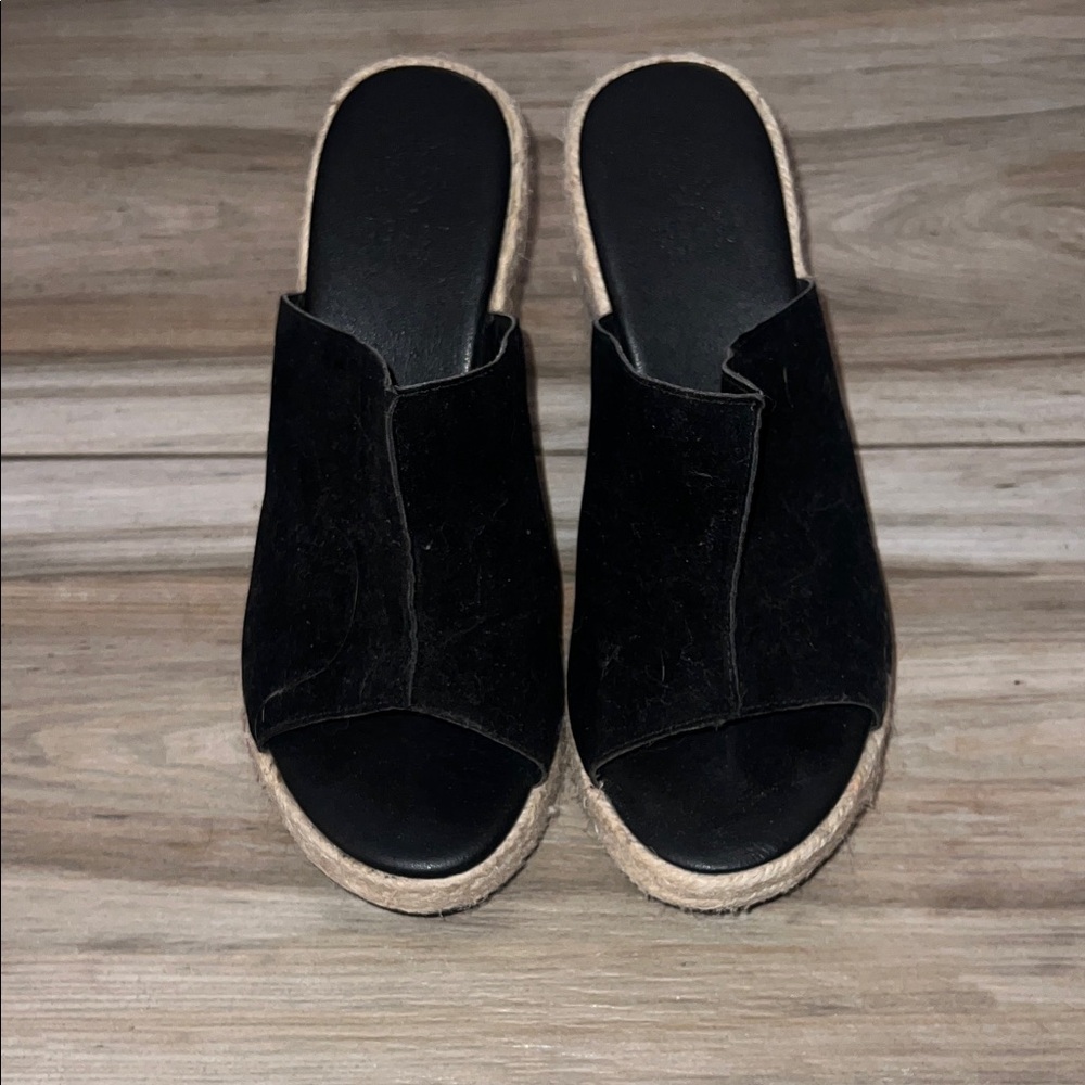 BEAST FASHION Black Espadrille Mules